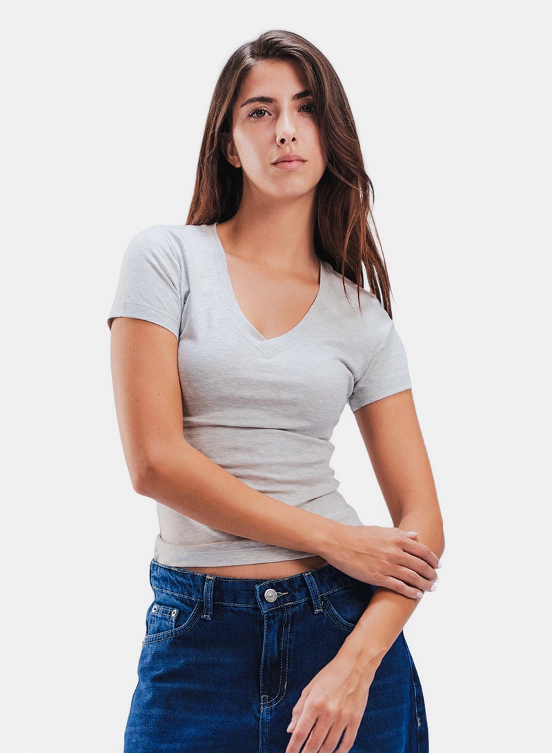 V-Neck Short Sleeve Top